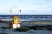 lifeguard station or stand on the beach