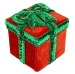 Red and Green Christmas Present Box with Bow