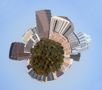 Mini Planet of Downtown Austin Texas